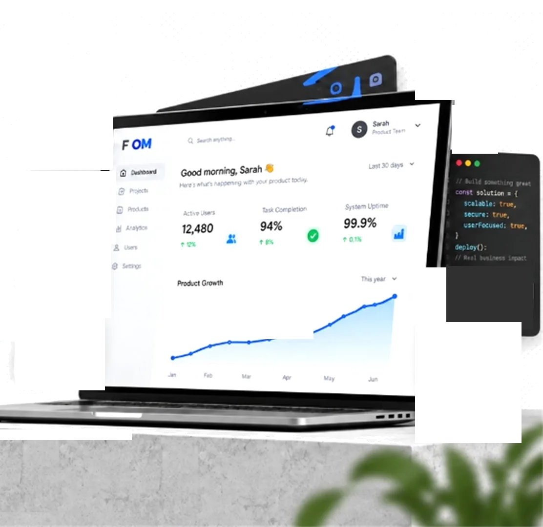 Custom software dashboard